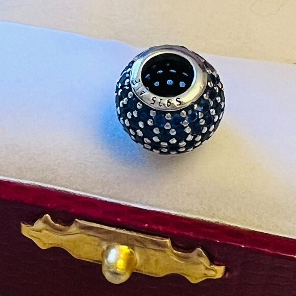 Pandora Pave Lights Charm with Blue Crystals and .925 Sterling Silver Core - Picture 4 of 7